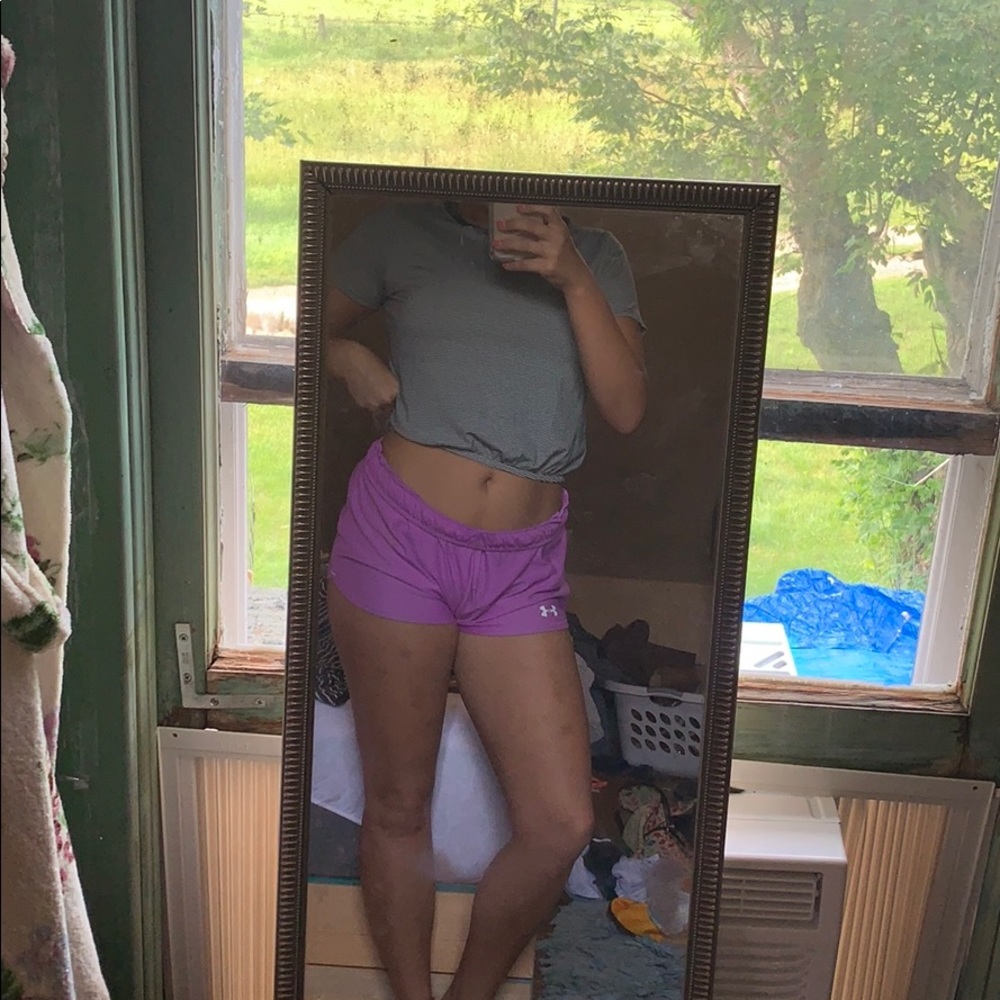 Never worn black/white striped crop top